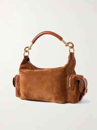 Chloé Camera Leather-trimmed Suede Shoulder Bag | Thumbnail 3 Chloé Camera Leather-trimmed Suede Shoulder Bag | Thumbnail 3