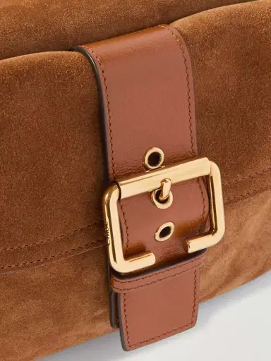 Chloé Camera Leather-trimmed Suede Shoulder Bag | Thumbnail 4 Chloé Camera Leather-trimmed Suede Shoulder Bag | Thumbnail 4
