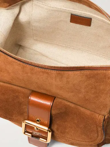 Chloé Camera Leather-trimmed Suede Shoulder Bag | Thumbnail 5 Chloé Camera Leather-trimmed Suede Shoulder Bag | Thumbnail 5