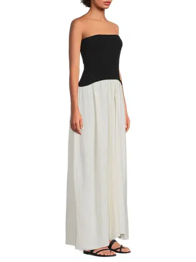 Solid & Striped Women's Soglio Colorblocked Strapless Maxi Dress - Brule Noir - Size XL | Thumbnail 4 Solid & Striped Women's Soglio Colorblocked Strapless Maxi Dress - Brule Noir - Size XL | Thumbnail 4