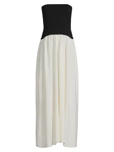 Solid & Striped Women's Soglio Colorblocked Strapless Maxi Dress - Brule Noir - Size XL | Thumbnail 1 Solid & Striped Women's Soglio Colorblocked Strapless Maxi Dress - Brule Noir - Size XL | Thumbnail 1