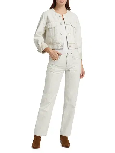 Moussy Vintage Women's Elmora Pinstriped Straight Jeans | Thumbnail 2 Moussy Vintage Women's Elmora Pinstriped Straight Jeans | Thumbnail 2
