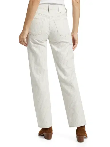 Moussy Vintage Women's Elmora Pinstriped Straight Jeans | Thumbnail 5 Moussy Vintage Women's Elmora Pinstriped Straight Jeans | Thumbnail 5