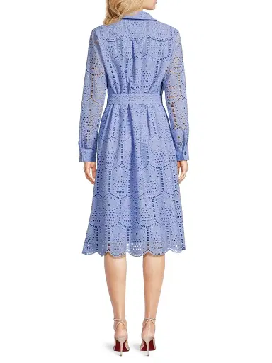 Lilly Pulitzer Women's Eira Eyelet Midi Shirtdress - Jacaranda Blue - Size 6 | Thumbnail 5 Lilly Pulitzer Women's Eira Eyelet Midi Shirtdress - Jacaranda Blue - Size 6 | Thumbnail 5