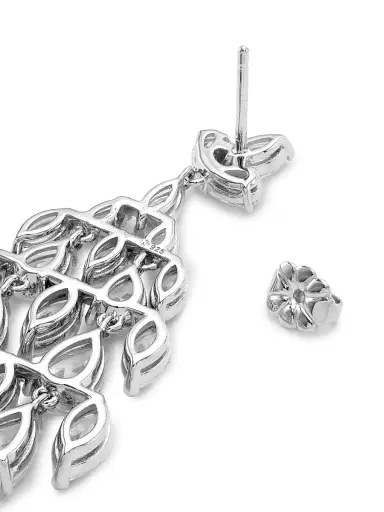 Adriana Orsini Women's Feliz Kite Sterling SIlver & Cubic Zirconia Chandelier Drop Earrings - Silver | Thumbnail 3 Adriana Orsini Women's Feliz Kite Sterling SIlver & Cubic Zirconia Chandelier Drop Earrings - Silver | Thumbnail 3