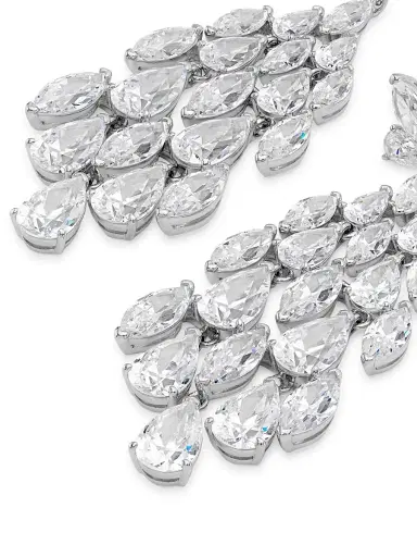 Adriana Orsini Women's Feliz Kite Sterling SIlver & Cubic Zirconia Chandelier Drop Earrings - Silver | Thumbnail 4 Adriana Orsini Women's Feliz Kite Sterling SIlver & Cubic Zirconia Chandelier Drop Earrings - Silver | Thumbnail 4