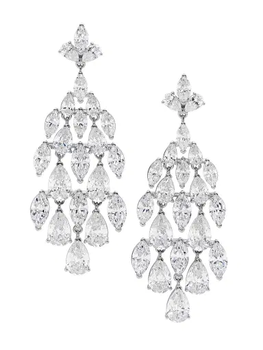 Adriana Orsini Women's Feliz Kite Sterling SIlver & Cubic Zirconia Chandelier Drop Earrings - Silver | Thumbnail 1 Adriana Orsini Women's Feliz Kite Sterling SIlver & Cubic Zirconia Chandelier Drop Earrings - Silver | Thumbnail 1