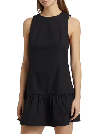 Marie Oliver Women's Marilyn Drop Waist Minidress - Black | Thumbnail 3 Marie Oliver Women's Marilyn Drop Waist Minidress - Black | Thumbnail 3