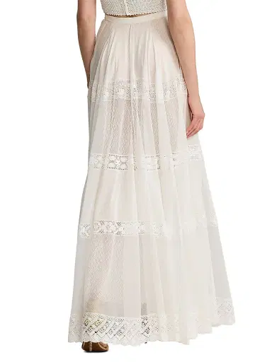 Ralph Lauren Collection Women's Cotton-Silk Voile Maxi Skirt - Cream | Thumbnail 5 Ralph Lauren Collection Women's Cotton-Silk Voile Maxi Skirt - Cream | Thumbnail 5