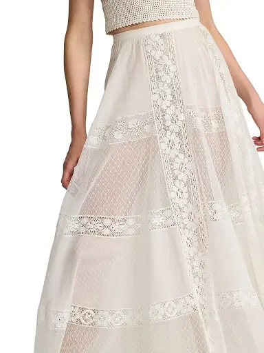 Ralph Lauren Collection Women's Cotton-Silk Voile Maxi Skirt - Cream | Thumbnail 6 Ralph Lauren Collection Women's Cotton-Silk Voile Maxi Skirt - Cream | Thumbnail 6