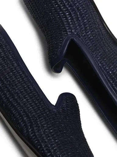 Manolo Blahnik Men's Mario Woven Loafers - Navy - Size 7 | Thumbnail 5 Manolo Blahnik Men's Mario Woven Loafers - Navy - Size 7 | Thumbnail 5