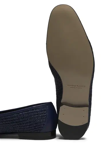 Manolo Blahnik Men's Mario Woven Loafers - Navy - Size 7 | Thumbnail 6 Manolo Blahnik Men's Mario Woven Loafers - Navy - Size 7 | Thumbnail 6