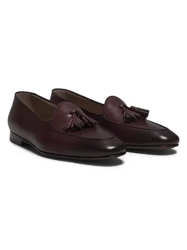 Manolo Blahnik Men's Lennox Leather Loafers - Dark Brown - Size 7 | Thumbnail 2 Manolo Blahnik Men's Lennox Leather Loafers - Dark Brown - Size 7 | Thumbnail 2