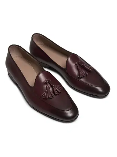 Manolo Blahnik Men's Lennox Leather Loafers - Dark Brown - Size 7 | Thumbnail 4 Manolo Blahnik Men's Lennox Leather Loafers - Dark Brown - Size 7 | Thumbnail 4