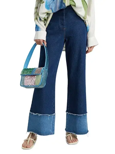 Significant Other Women's Stevi Wide-Leg Cuff Jeans - Indigo | Thumbnail 3 Significant Other Women's Stevi Wide-Leg Cuff Jeans - Indigo | Thumbnail 3