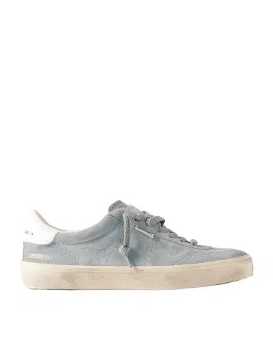 Golden Goose Soul-Star Distressed Leather-Trimmed Suede Sneakers - Men | Thumbnail 1 Golden Goose Soul-Star Distressed Leather-Trimmed Suede Sneakers - Men | Thumbnail 1