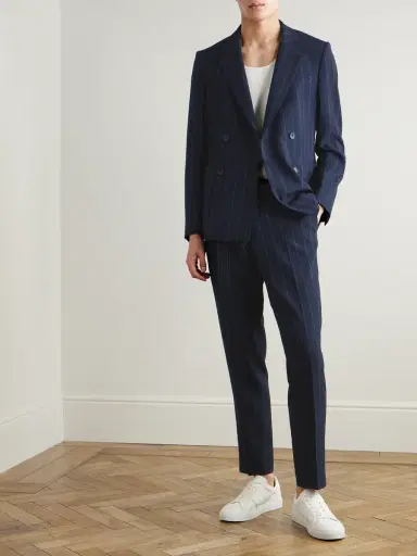 MR P. Philip Tapered Pinstriped Wool-Blend Seersucker Suit Trousers - Men | Thumbnail 2 MR P. Philip Tapered Pinstriped Wool-Blend Seersucker Suit Trousers - Men | Thumbnail 2