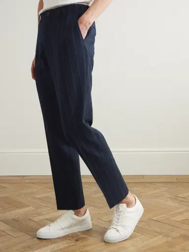 MR P. Philip Tapered Pinstriped Wool-Blend Seersucker Suit Trousers - Men | Thumbnail 3 MR P. Philip Tapered Pinstriped Wool-Blend Seersucker Suit Trousers - Men | Thumbnail 3