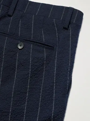 MR P. Philip Tapered Pinstriped Wool-Blend Seersucker Suit Trousers - Men | Thumbnail 5 MR P. Philip Tapered Pinstriped Wool-Blend Seersucker Suit Trousers - Men | Thumbnail 5