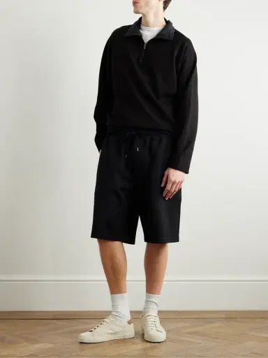 Brunello Cucinelli Straight-Leg Cotton-Blend Jersey Drawstring Shorts - Men | Thumbnail 2 Brunello Cucinelli Straight-Leg Cotton-Blend Jersey Drawstring Shorts - Men | Thumbnail 2