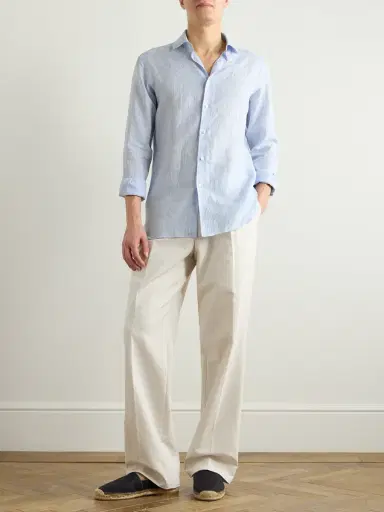 Zegna Oasi Striped Linen Shirt - Men | Thumbnail 2 Zegna Oasi Striped Linen Shirt - Men | Thumbnail 2