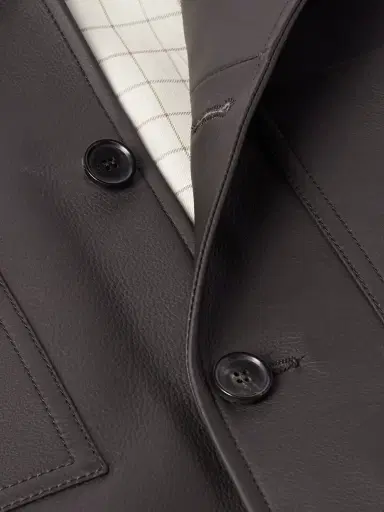 Loro Piana Evandro Full Grain Leather Overshirt - Men | Thumbnail 4 Loro Piana Evandro Full Grain Leather Overshirt - Men | Thumbnail 4