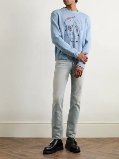 Alexander McQueen Distressed Cotton Sweater - Men | Thumbnail 2 Alexander McQueen Distressed Cotton Sweater - Men | Thumbnail 2