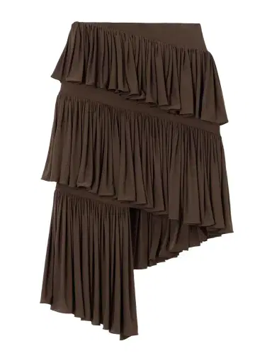 Alaïa Tiered Asymmetric Jersey Mini Skirt | Thumbnail 1 Alaïa Tiered Asymmetric Jersey Mini Skirt | Thumbnail 1