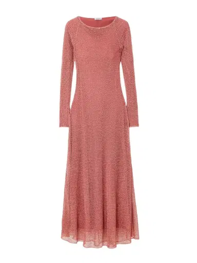 Alaïa Metallic Open-knit Midi Dress | Thumbnail 1 Alaïa Metallic Open-knit Midi Dress | Thumbnail 1