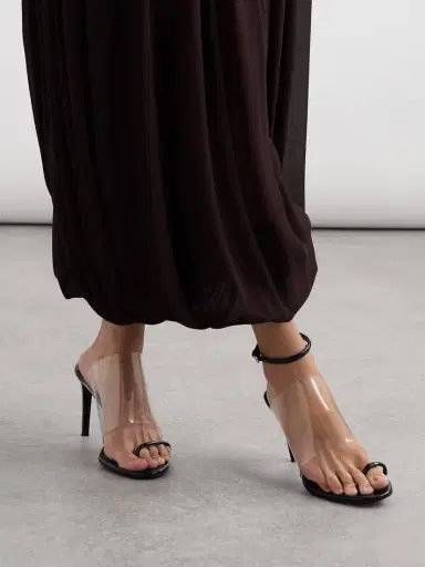 Alaïa Asymmetric Patent-leather And Pvc Sandals | Thumbnail 2 Alaïa Asymmetric Patent-leather And Pvc Sandals | Thumbnail 2