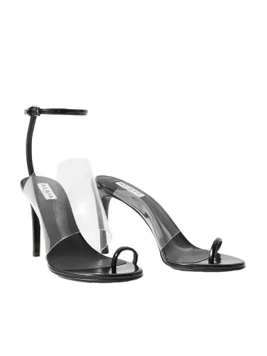 Alaïa Asymmetric Patent-leather And Pvc Sandals | Thumbnail 1 Alaïa Asymmetric Patent-leather And Pvc Sandals | Thumbnail 1