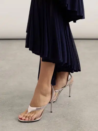 Alaïa Tong 90 Mirrored-leather Sandals | Thumbnail 2 Alaïa Tong 90 Mirrored-leather Sandals | Thumbnail 2
