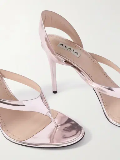 Alaïa Tong 90 Mirrored-leather Sandals | Thumbnail 4 Alaïa Tong 90 Mirrored-leather Sandals | Thumbnail 4