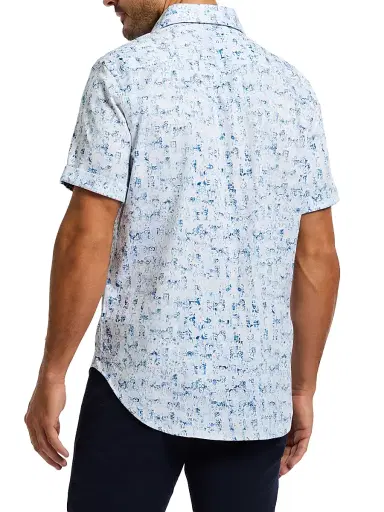 Robert Graham Men's Makemo Woven Shirt - Blue - Size XXL | Thumbnail 3 Robert Graham Men's Makemo Woven Shirt - Blue - Size XXL | Thumbnail 3