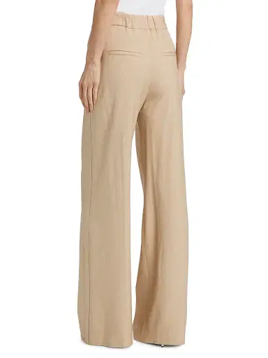 Veronica Beard Women's Marbeau High-Rise Pants - Stone Khaki - Size 16 | Thumbnail 5 Veronica Beard Women's Marbeau High-Rise Pants - Stone Khaki - Size 16 | Thumbnail 5