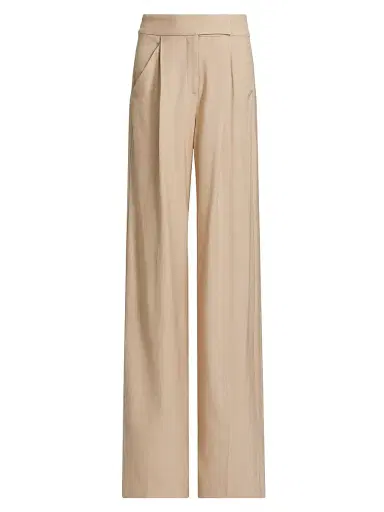Veronica Beard Women's Marbeau High-Rise Pants - Stone Khaki - Size 16 | Thumbnail 1 Veronica Beard Women's Marbeau High-Rise Pants - Stone Khaki - Size 16 | Thumbnail 1