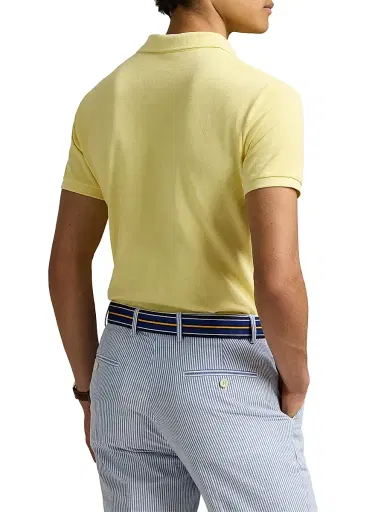 Polo Ralph Lauren Men's Custom-Slim-Fit Mesh Polo Shirt - Resort Gold - Size XXL | Thumbnail 4 Polo Ralph Lauren Men's Custom-Slim-Fit Mesh Polo Shirt - Resort Gold - Size XXL | Thumbnail 4