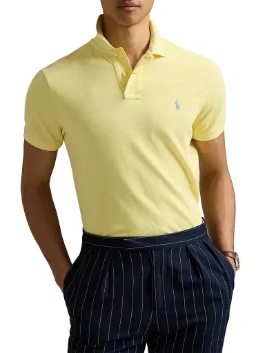 Polo Ralph Lauren Men's Classic-Fit Mesh Polo Shirt - Resort Gold - Size XXL | Thumbnail 3 Polo Ralph Lauren Men's Classic-Fit Mesh Polo Shirt - Resort Gold - Size XXL | Thumbnail 3