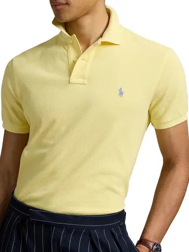 Polo Ralph Lauren Men's Classic-Fit Mesh Polo Shirt - Resort Gold - Size XXL | Thumbnail 6 Polo Ralph Lauren Men's Classic-Fit Mesh Polo Shirt - Resort Gold - Size XXL | Thumbnail 6