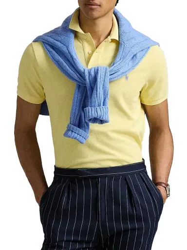 Polo Ralph Lauren Men's Classic-Fit Mesh Polo Shirt - Resort Gold - Size XXL | Thumbnail 7 Polo Ralph Lauren Men's Classic-Fit Mesh Polo Shirt - Resort Gold - Size XXL | Thumbnail 7