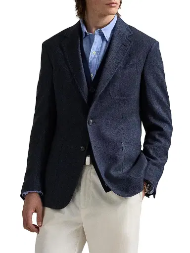 Polo Ralph Lauren Men's Classic-Fit Linen Shirt - Blue White | Thumbnail 6 Polo Ralph Lauren Men's Classic-Fit Linen Shirt - Blue White | Thumbnail 6