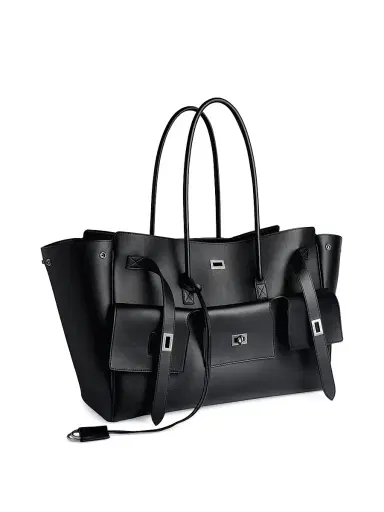 Balenciaga Women's Bel Air Carry All Bag - Black | Thumbnail 4 Balenciaga Women's Bel Air Carry All Bag - Black | Thumbnail 4