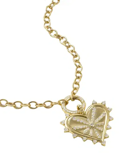 Marlo Laz Small Spiked Pavé 14-karat Gold Diamond Necklace | Thumbnail 1 Marlo Laz Small Spiked Pavé 14-karat Gold Diamond Necklace | Thumbnail 1