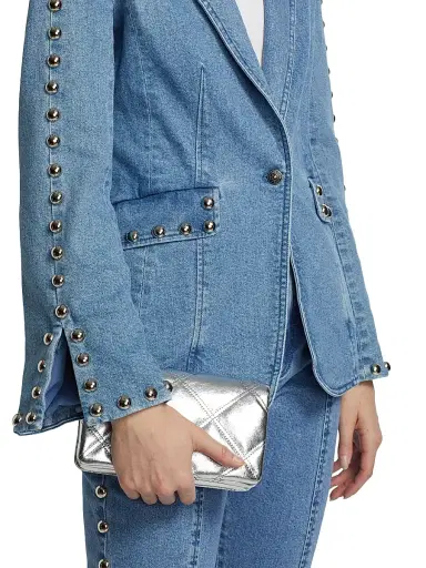 Cinq à Sept Women's Milly Studded Denim Jacket - Blue Haze | Thumbnail 6 Cinq à Sept Women's Milly Studded Denim Jacket - Blue Haze | Thumbnail 6