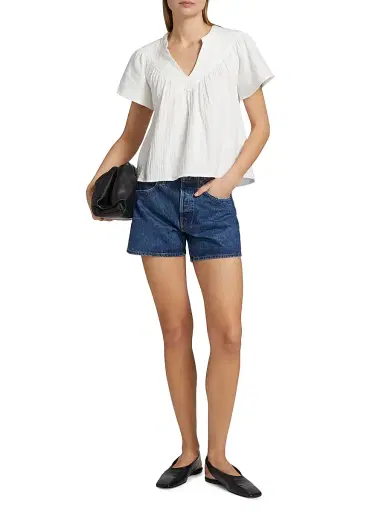 Rails Women's Sayer Double Gauze Cotton Top - White | Thumbnail 2 Rails Women's Sayer Double Gauze Cotton Top - White | Thumbnail 2