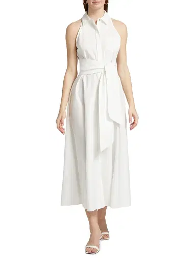 Toccin Women's Chelsea Stretch-Cotton Sleeveless Midi-Shirtdress - Optic | Thumbnail 3 Toccin Women's Chelsea Stretch-Cotton Sleeveless Midi-Shirtdress - Optic | Thumbnail 3