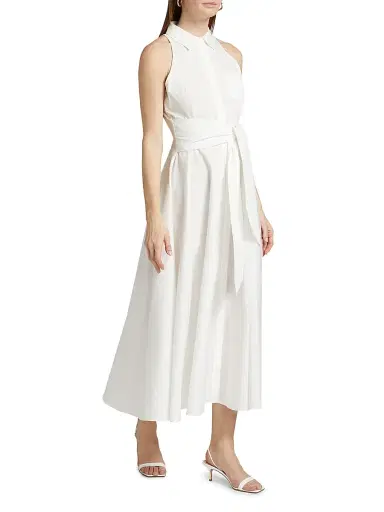 Toccin Women's Chelsea Stretch-Cotton Sleeveless Midi-Shirtdress - Optic | Thumbnail 4 Toccin Women's Chelsea Stretch-Cotton Sleeveless Midi-Shirtdress - Optic | Thumbnail 4