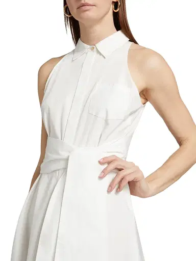Toccin Women's Chelsea Stretch-Cotton Sleeveless Midi-Shirtdress - Optic | Thumbnail 6 Toccin Women's Chelsea Stretch-Cotton Sleeveless Midi-Shirtdress - Optic | Thumbnail 6