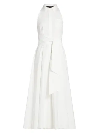 Toccin Women's Chelsea Stretch-Cotton Sleeveless Midi-Shirtdress - Optic | Thumbnail 1 Toccin Women's Chelsea Stretch-Cotton Sleeveless Midi-Shirtdress - Optic | Thumbnail 1