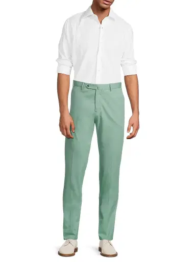 PT Torino Men's Délavé Soft Stretch-Cotton Pants - Light Green | Thumbnail 2 PT Torino Men's Délavé Soft Stretch-Cotton Pants - Light Green | Thumbnail 2